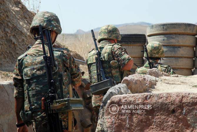 Azerbaijan fires from AGS-17 grenade launcher in the direction of Artsakh. Armenian side has 
two wounded