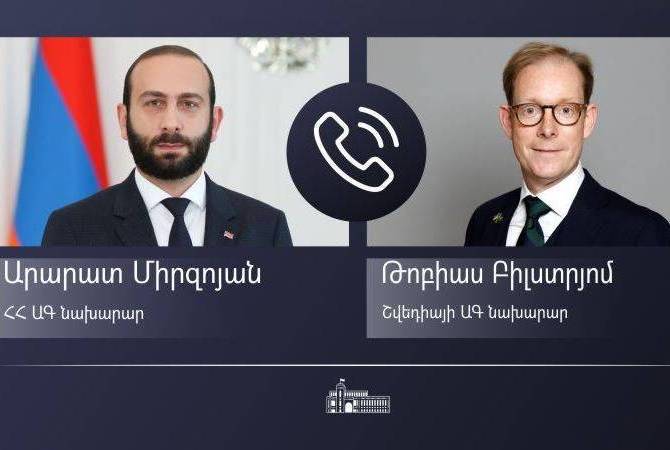 Entretien téléphonique des ministres des Affaires étrangères d'Arménie et de Suède
