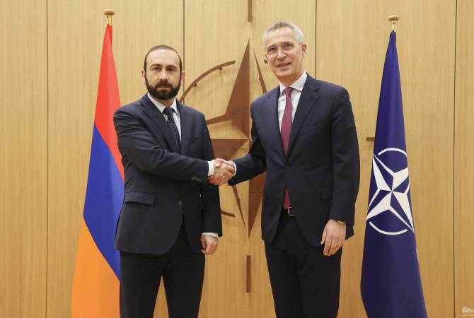 Ararat Mirzoyan presents to NATO Secretary General the consequences of blocking the 
Lachin Corridor by Azerbaijan