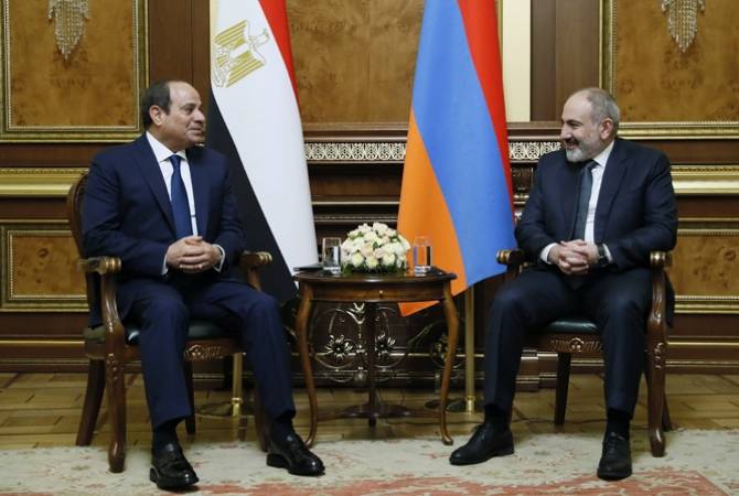 Armenian PM, President of Egypt discuss a number of issues related to the further 
development of bilateral relations 