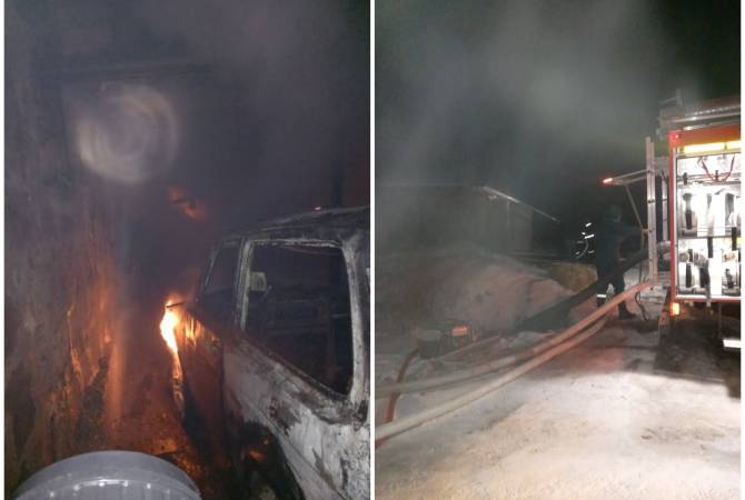  В Варденисе сгорел гараж с машиной 