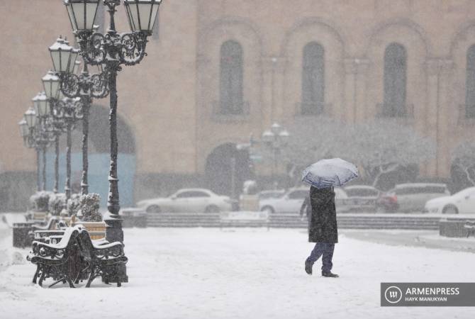 В большинстве районов Армении ожидается снег, в горных районах - метели