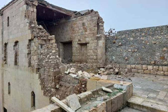 مبنى مدرسة كيليكيا الأرمنية الثانوية في حلب تضرّر بسبب الزلزال