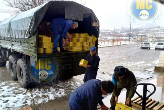 Russian peacekeepers deliver 25 tons of humanitarian aid to Stepanakert