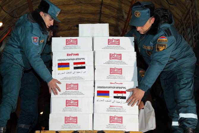 Armenia mengirimkan 30 ton bantuan ke Suriah yang terkena dampak gempa