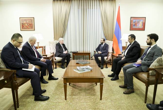 ميرزويان يقول إن الاستفزازات والتطلعات ضد سيادة الأراضي الأرمينية والخطاب العدائي لأذربيجان 
تعيق إحلال السلام والاستقرار