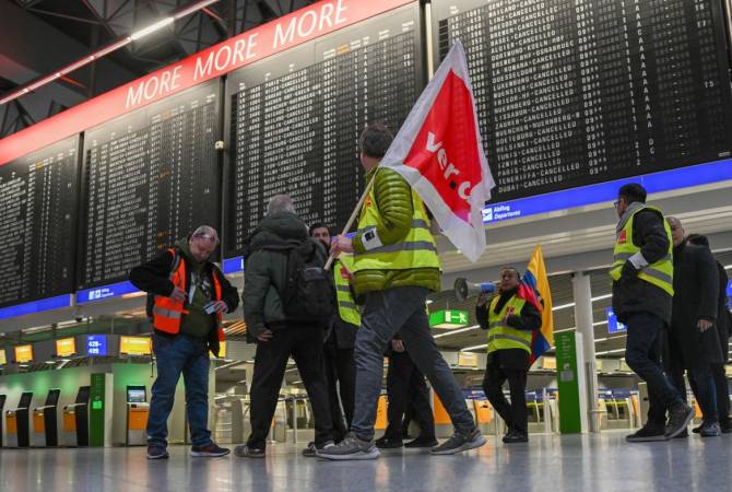 Գերմանիայում օդանավակայանների աշխատակիցների գործադուլն ազդել է շուրջ 300 հազար ուղևորի վրա 