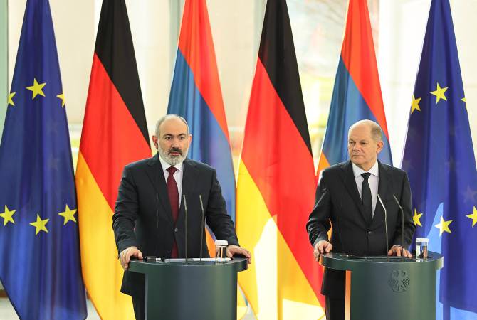 В Берлине состоялась встреча премьер-министра Пашиняна и канцлера Шольца: 
полный текст речи и ответы на вопросы 
