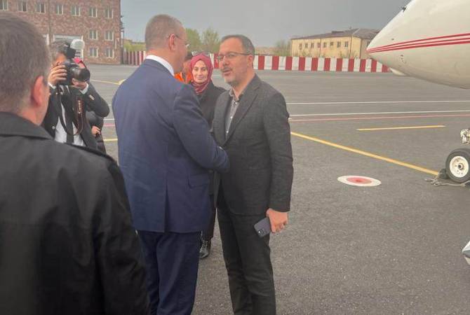 Le ministre des Sports de Turquie est arrivé en Arménie