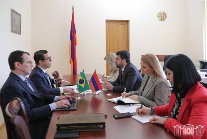  Бразилия заинтересована в углублении межпарламентского диалога с Арменией.  
Посол  