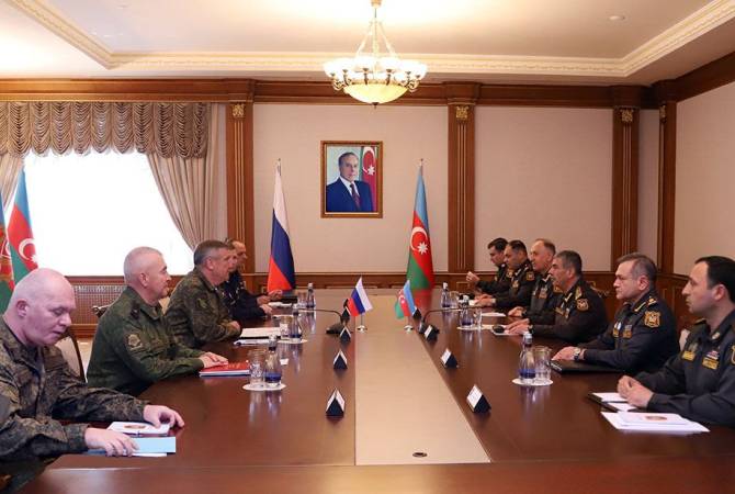 Արցախում ՌԴ խաղաղապահ զորակազմի հրամանատարը հանդիպել է Ադրբեջանի 
պաշտպանության նախարարի հետ
