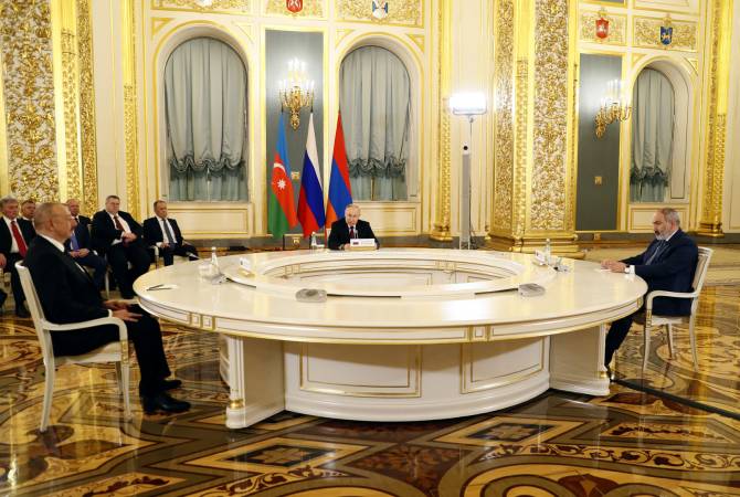  В Москве началась трехсторонняя встреча Пашинян-Путин-Алиев 