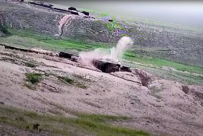 МО Арцаха опубликовало кадры применения азербайджанскими ВС минометов