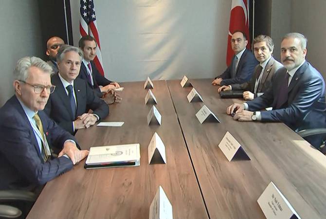 Armenia-Azerbaijan normalization discussed during meeting of U.S. Secretary of State and 
Turkish FM
