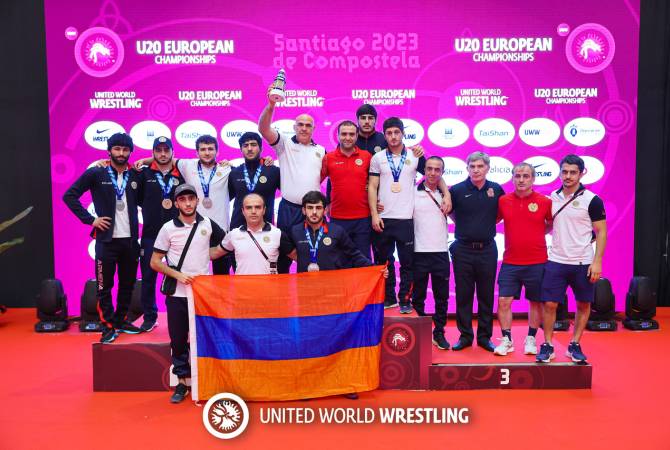 Ermenistan'ın Serbest Güreş Takımı, Avrupa Şampiyonası takım sıralamasında 3. sırada