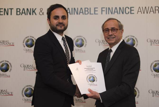 Ամերիաբանկն արժանացել է Global Finance ամսագրի կայուն ֆինանսավորման 
ոլորտի 4 մրցանակի