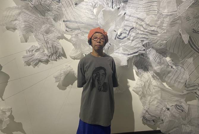 افتتاح نمایشگاه آثار آیومی آداچی؛ هنرمند ژاپنی تحت عنوان "خط - موسوبو 結ぶ" در شهرگئومری 
ارمنستان