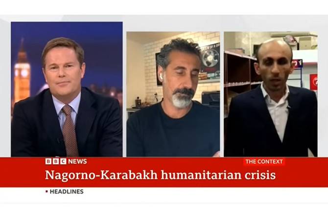 WATCH: BBC interview with Serj Tankian, Artak Beglaryan on Nagorno-Karabakh 
humanitarian crisis 