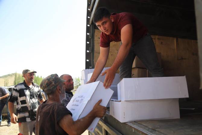  Российская сторона предоставила гуманитарную помощь жителям приграничных сел 
Армении
 