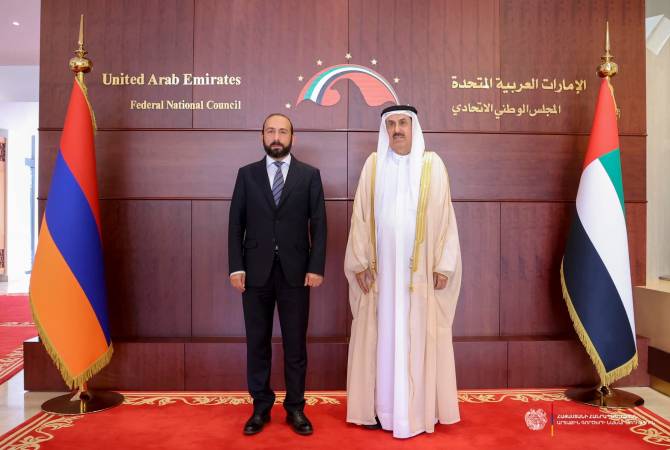  Арарат Мирзоян встретился с председателем Федерального национального совета 
ОАЭ 