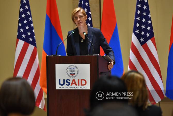 US looking at appropriate response to use of force in Nagorno-Karabakh - Samantha 
Power 