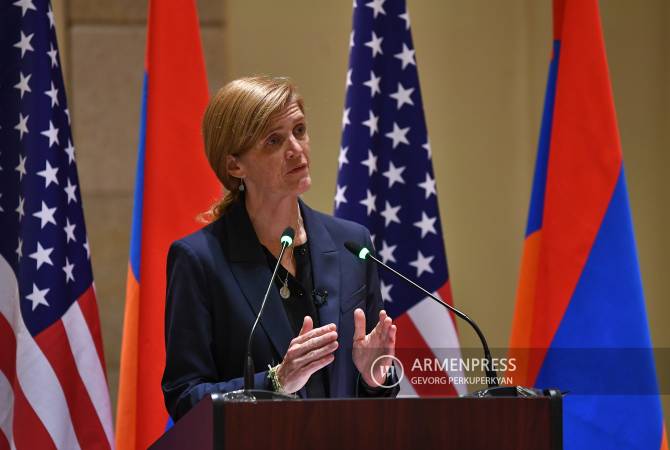 Vous avez un ami et un partenaire fiable en la personne des États-Unis, déclare Samantha 
Power à Erevan