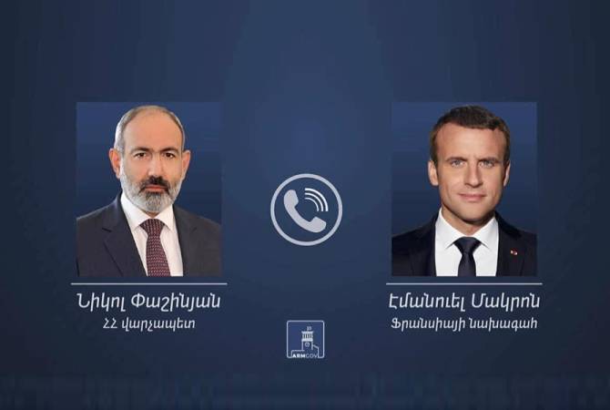 Pashinyan, Macron discuss Nagorno-Karabakh humanitarian situation and bilateral agenda 
