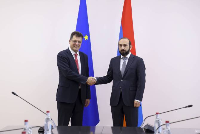  Глава МИД Армении и комиссар ЕС обменялись мнениями о ситуации в регионе в 
плане безопасности 