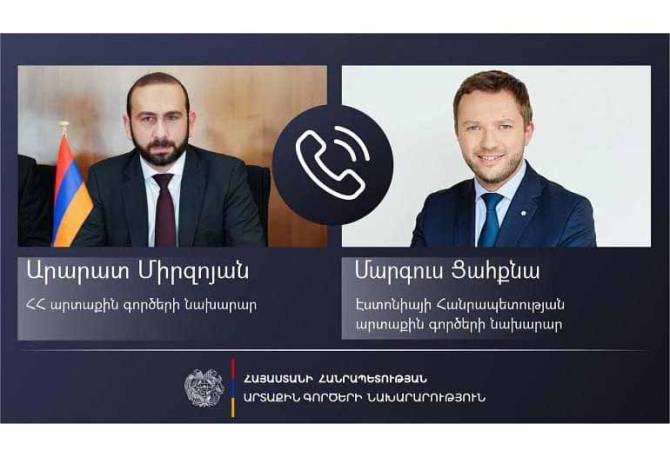 Armenian, Estonian Foreign Ministers discuss current security situation in the South 
Caucasus
