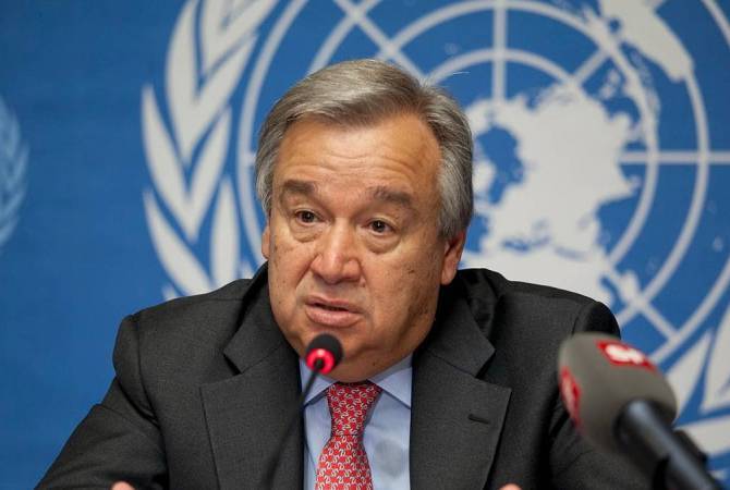 UN chief announces the agreement between Israel and the United States to provide 
humanitarian aid to Gaza
