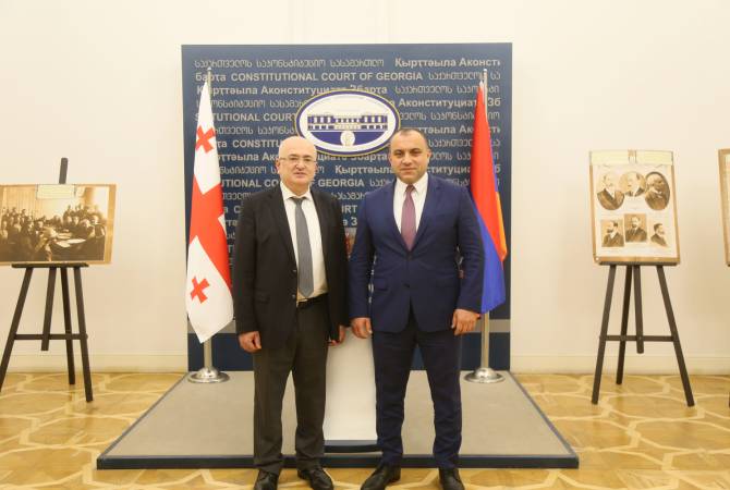  Делегация, возглавляемая председателем Конституционного суда РА, посетила 
Грузию 