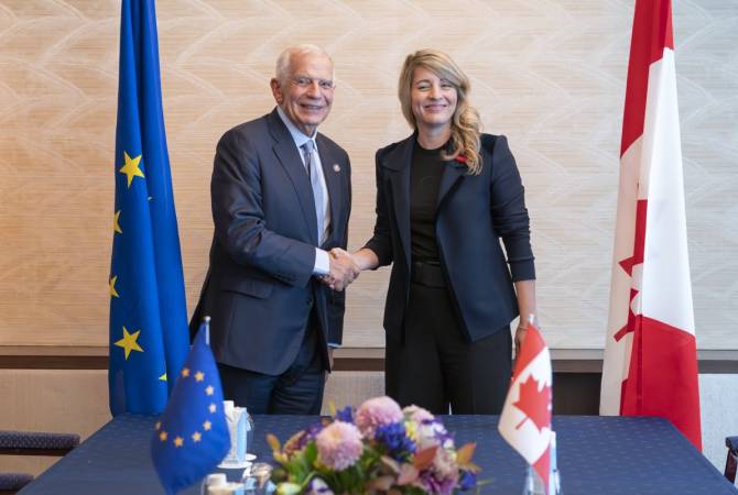 Borrell agradeció a Joly su implicación en la participación de Canadá en la misión de la 
Unión Europea en Armenia
