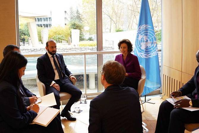 Armenian Foreign Minister, UNESCO Director-General emphasize importance of sending 
fact-finding mission to Karabakh