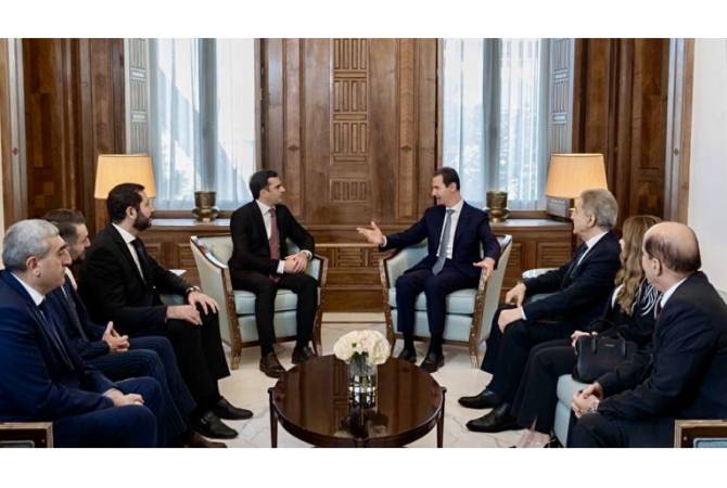 Presidente de Siria: Apoyamos a Armenia en la superación de los desafíos
