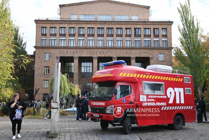 La policía dio detalles sobre el incendio y explosión en la Universidad Estatal de Ereván
