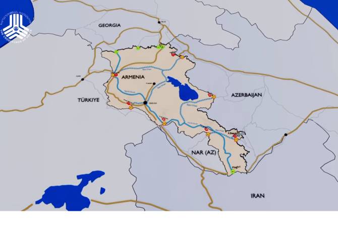 Crossroads of Peace project designed to connect Persian Gulf, Gulf of Oman, Black Sea, 
Caspian Sea and Mediterranean Sea