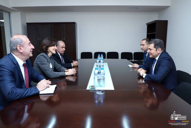 Deputy Foreign Minister of Armenia meets with Chair of the Committee of Georgian 
Parliament