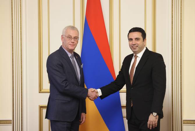 Le Président de l'Assemblée nationale d'Arménie a reçu la délégation du Groupe d'amitié 
Lituanie-Arménie