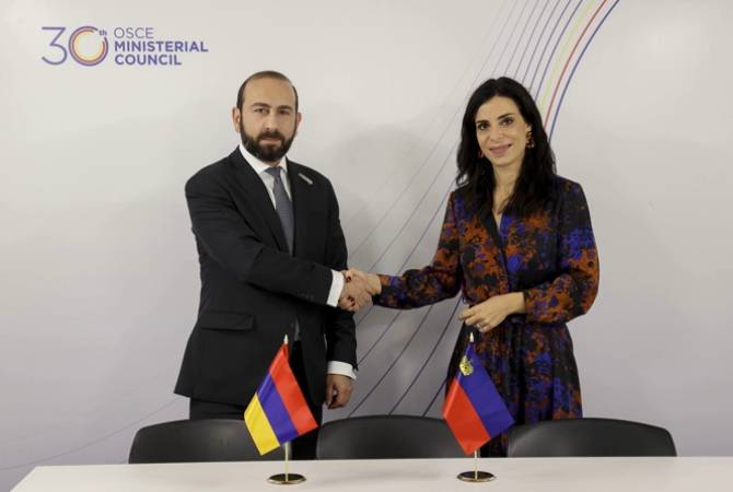 Les ministres des Affaires étrangères de l'Arménie et du Liechtenstein ont discuté des 
défis régionaux

