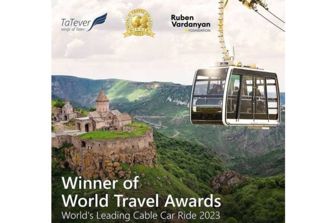 اختيار أجنحة تاتيف الأرمنية كفائز في ترشيح-ركوب التلفريك الرائد في العالم-بحفل توزيع جوائز 
السفر العالمية 2023