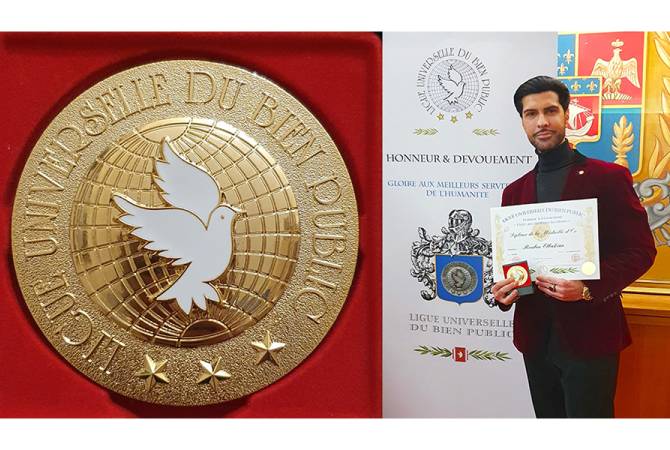 Тенор Рубен Элбакян, армянин, проживающий во Франции, награжден еще одной 
золотой медалью