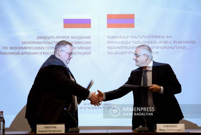 Достигнуты договоренности, которые помогут решить важные вопросы армяно-
российских экономических отношений: вице-премьер