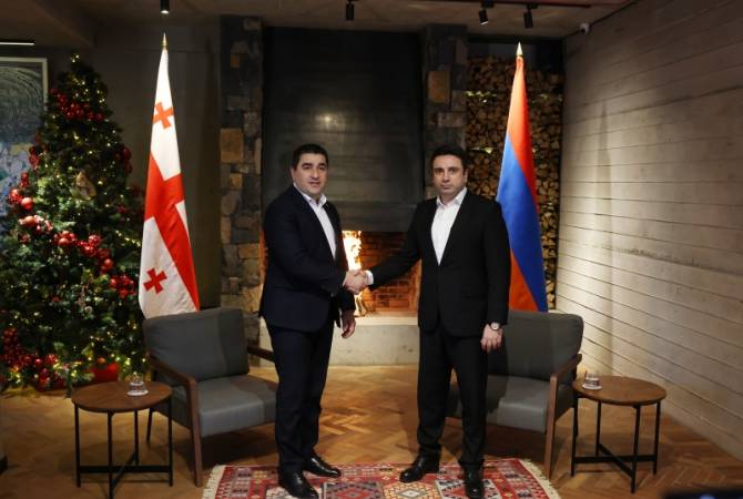 المستوى العالي للعلاقات الأرمنية الجورجية عامل رئيسي في ضمان الأمن بجنوب القوقاز- في لقاء 
بين رئيسي برلماني البلدين- 