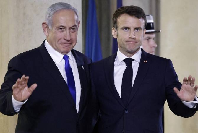  Макрон обсудил с Нетаньяху санкции ЕС против ХАМАС и действия в секторе Газа 
