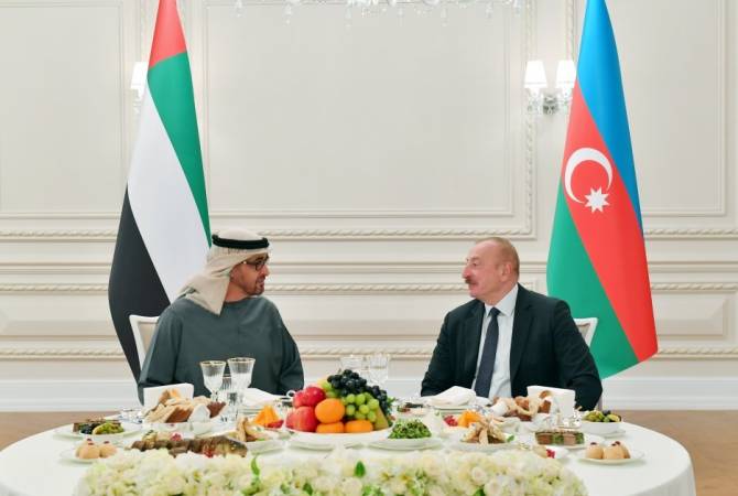 رئیس جمهور امارات در باکو با الهام علی اف دیدار کرد