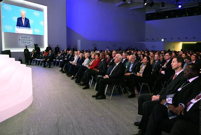  Президент Армении присутствовал на церемонии открытия Всемирного 
экономического форума в Давосе 