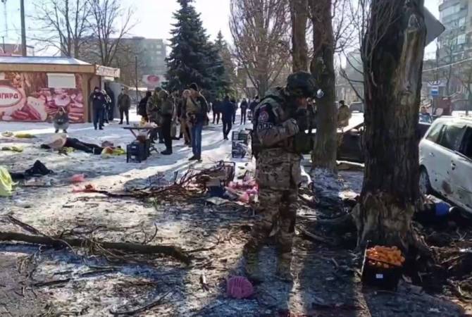 Donetsk’te pazar yeri vuruldu 27 kişi öldü