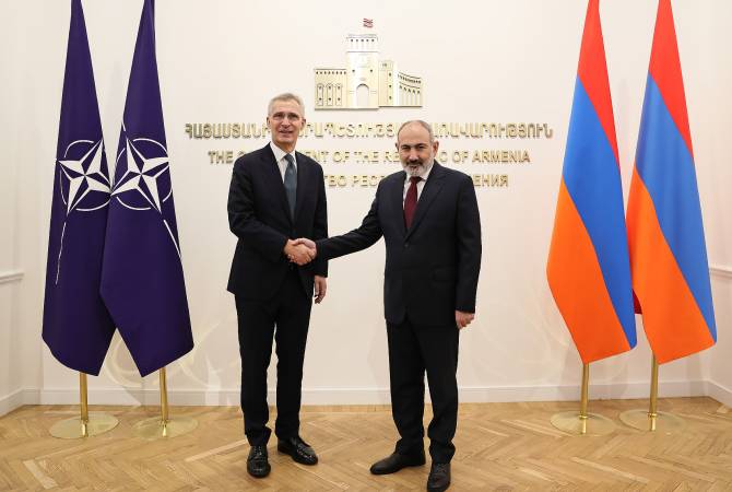 گفتگوی خصوصی پاشینیان و استولتنبرگ در خصوص همکاری های ارمنستان و ناتو