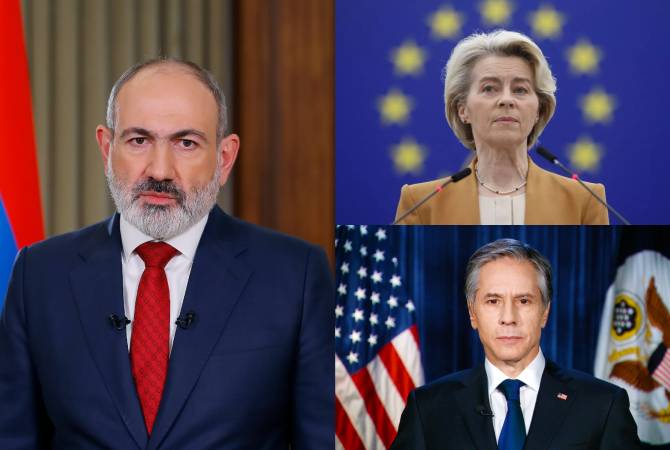  Пашинян, фон дер Ляйен и Блинкен обсудят пути трехстороннего сотрудничества, 
направленного на развитие Армении