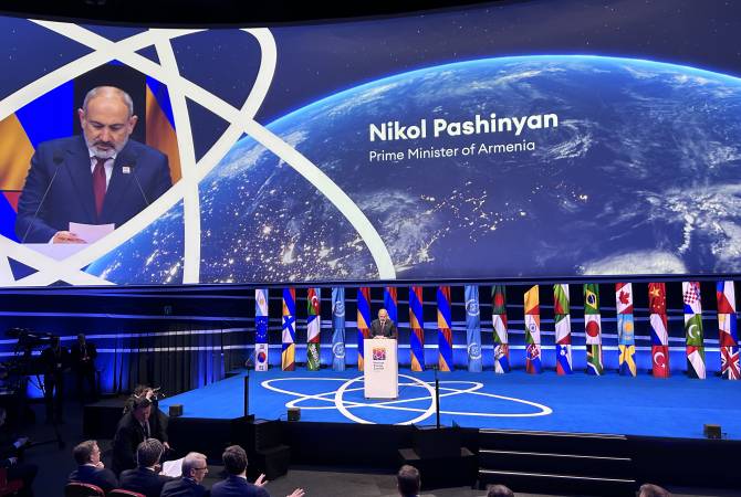 كلمة رئيس الوزراء الأرميني نيكول باشينيان في قمة الطاقة النووية الأولى